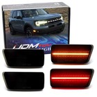 <!--F#f_0-->4pc Set Smoke Lens Amber/Red Full LED Side Markers For 2021-up Ford Bronco Sport<!--F/-->