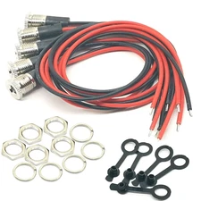 5Pack DC-099 DC Female Panel Mount Charging Wire Adapter 5.5 X 2.5 MM Power Jack