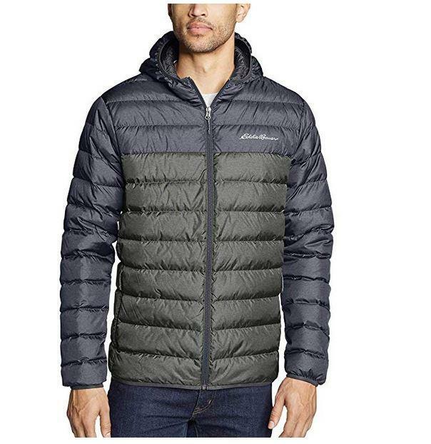 NEW MEN'S EDDIE BAUER CIRRUSLITE DOWN HOODED JACKET! 650 FILL POWER