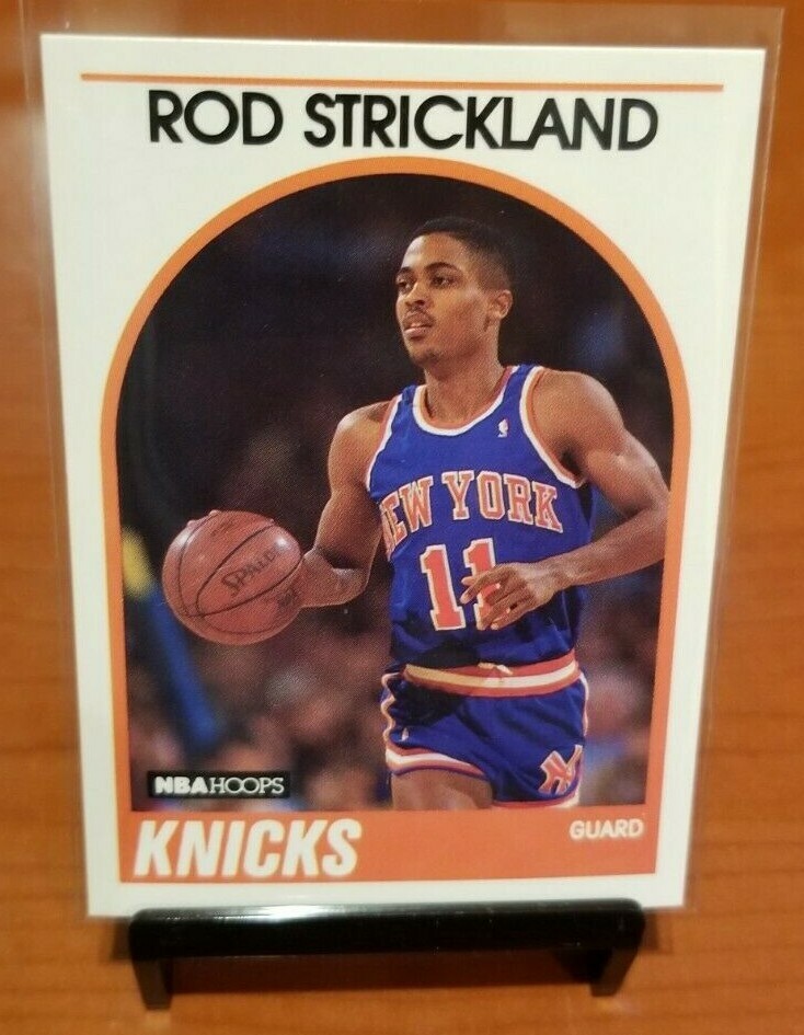 ROD STRICKLAND New York Knicks 1989-90 NBA Hoops Rookie Card RC #8