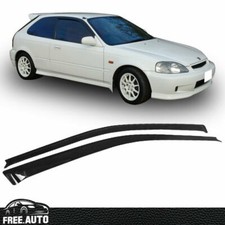 For 96-00 Honda Civic Hatchback Window Visor Vent Rain Deflector Guard 2pcs Set