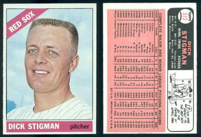 30380) 1966 Topps 512 Dick Stigman F-Red Sox B-Twins-NM+ | eBay