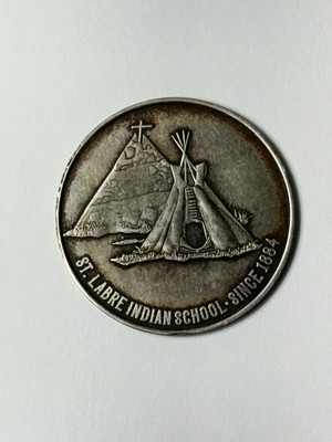 RARE VINTAGE St. Labre Indian School 5c Token Teepees / Buffalo-MS-28 ...