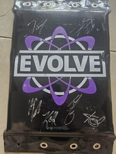 EVOLVE Ring Used Turnbuckle Pad Autographed Ricochet Gargano O'Reilly Cole Aries