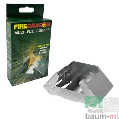 Taschen-Kocher von FIRE DRAGON Multifuel Windschutz Kompakt Leicht Klappbar