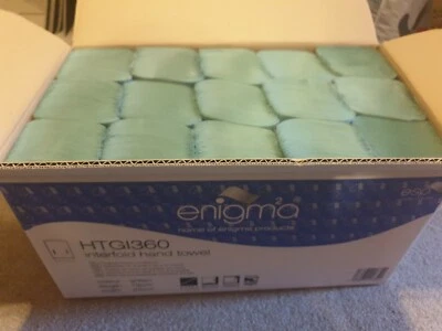 ESP Paper Towels for C Fold Dispenser, Interfold, V Fold, self presenting 1ply green