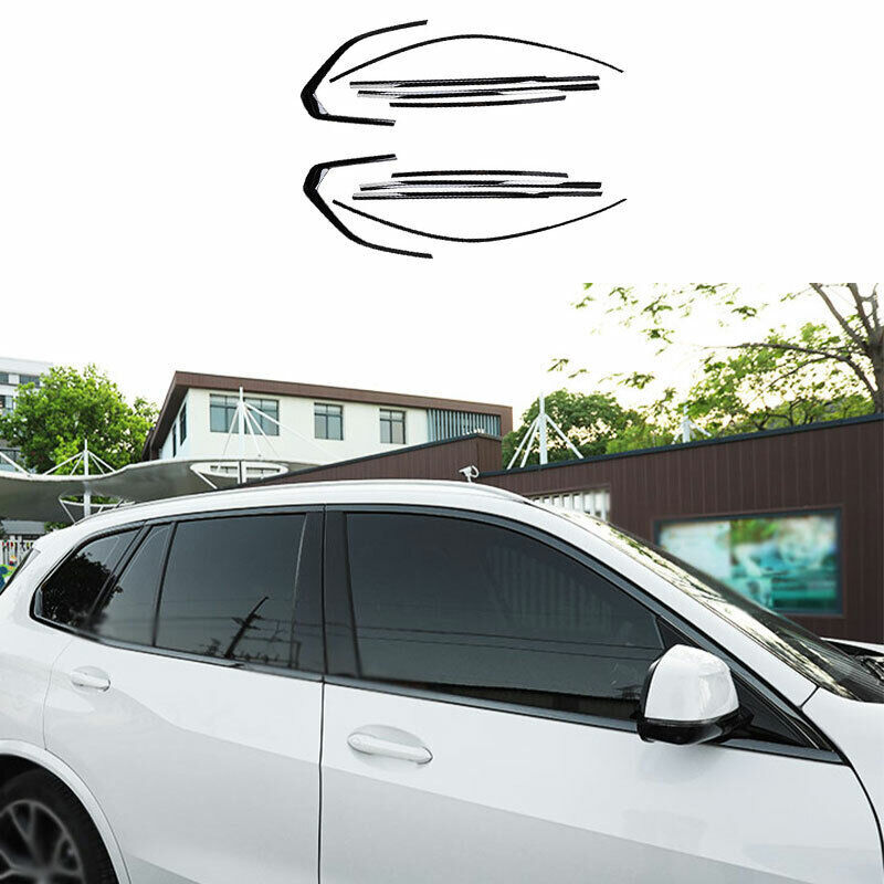 Fit For BMW X5 G05 2019-2021 Black Steel Windows Strip Sill Molding Cover Trim