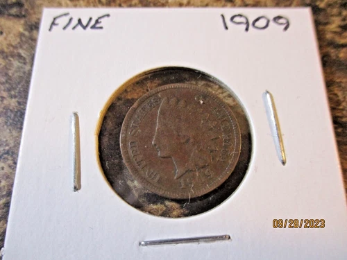 1909 INDIAN CENT FINE   BB
