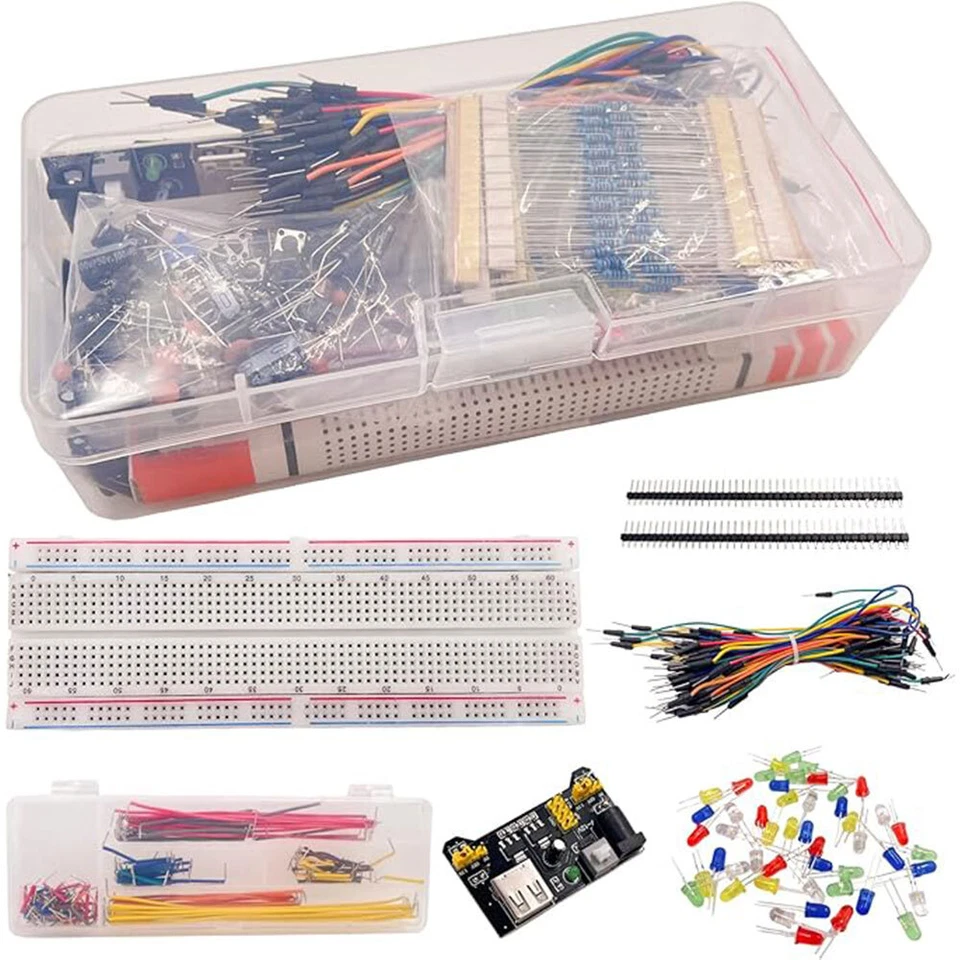 Elektronik-Komponenten-Set Spaß Sortiment mit 830 Verbindungspunkten Steckbrett - Bild 2 von 4