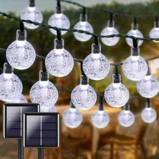 2 Pack 23 feet 50 small beads solar powered string lights garden decoration