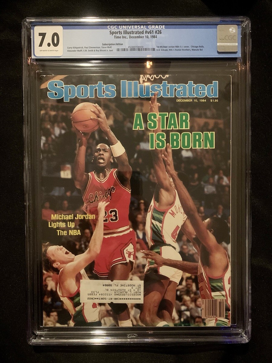 Michael Jordan Sports Illustrated CGC 7.0 Subscription 12/10/84