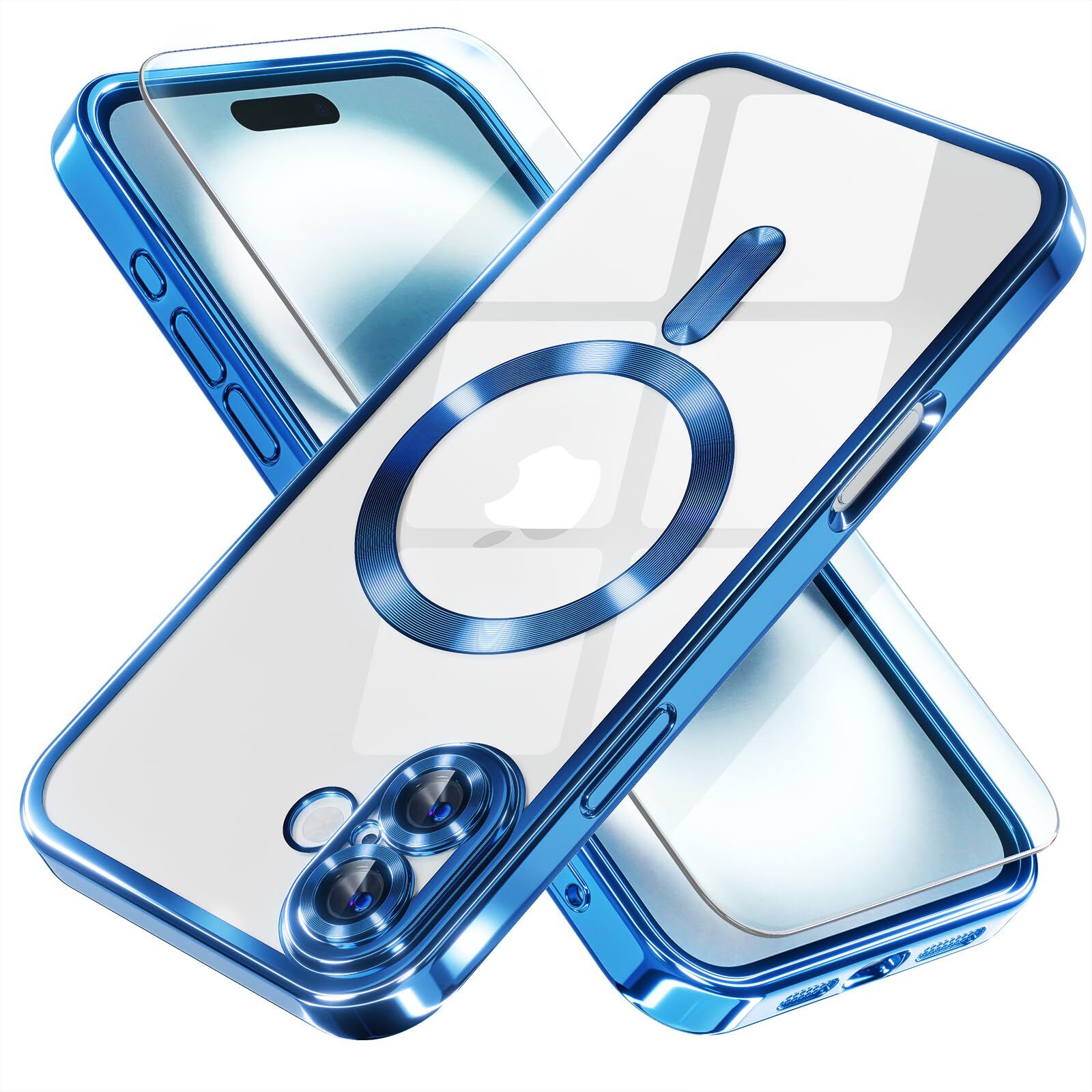 iPhone 16 Plus Case Clear MagSafe Shockproof Full Camera Lens Protector Cover-image