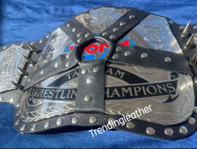 Demolition Custom  World Tag Team championship Belt 4mm Zinc Sliver  plates