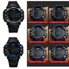 Multifunction Waterproof Calorie Heart Rate Monitor Pedometer Clock Smart Watch