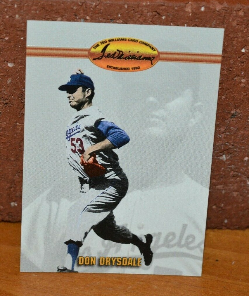 TED WILLIAMS BASEBALL CARD COMPANY DON DRYSDALE DODGERS eBay