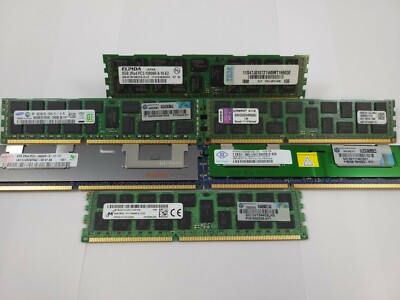 LOT 24 MAJOR BRANDS 8GB 2Rx4 DDR3 PC3-10600R 1333MHZ ECC SERVER DIMM MEMORY  RAM