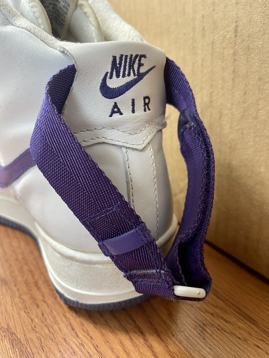 VINTAGE NIKE AIR FORCE ONE LEA MESH HIS SC PURPLE 630313-151 1998