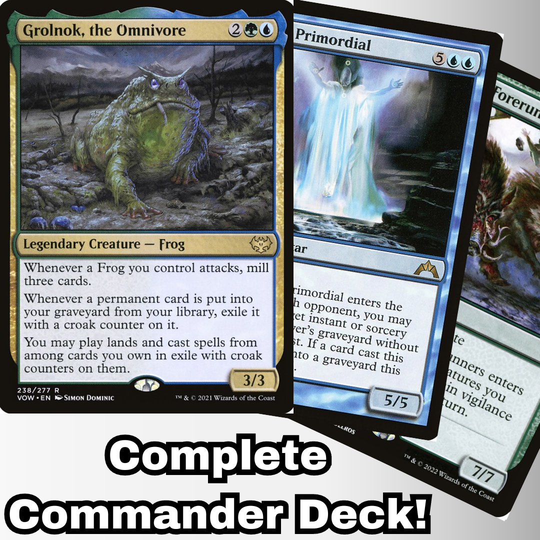 MTG Commander EDH Deck Grolnok, the Omnivore 100 Cards Frog Tribal