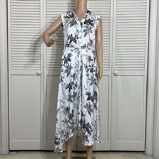 ALL SAINTS Tate Evolution Toile Satin Midi Viscose Sleeveless Dress XS