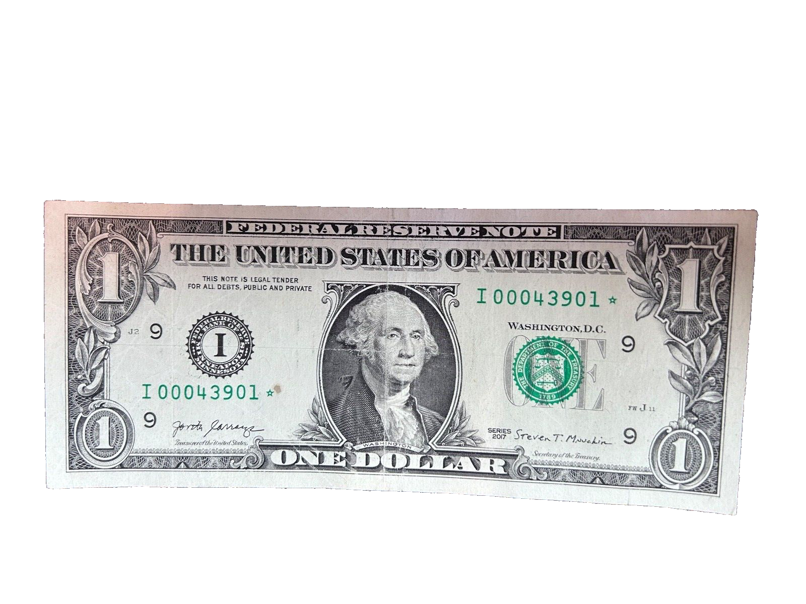Star Note LOW Serial 250,000 Print Adena OH Zip Code I00043901* 2017