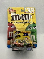 SIGNED M&M's Racing Champions #38 Elliott Sadler Diecast w/ Collector Card 1/64