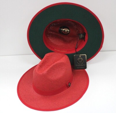 Mens Red Bottom Fedora Hats Dress Hats For Men Mens Gladwin Bond