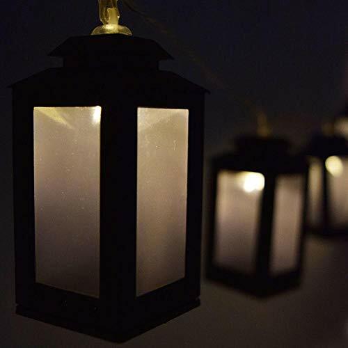 MoonBright 10 LED Black Candle Lantern Tea Light String Light, 5.5 FT, Batter... - Picture 2 of 4