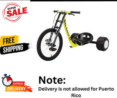 Razor DXT Drift Trike Yellow, One Size