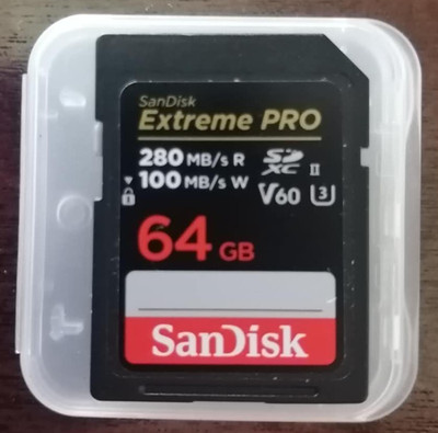 Sandisk 64GB Extreme Pro SD Card UHS-II 280MB/s U3 V60