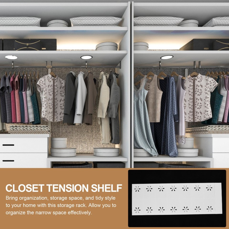 Closet Insert Shelving Expandable Wardrobe Rack Tension Shelves ...