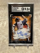 2024 Topps Finest Robin Yount Orange Auto /25 SGC 10/9.5