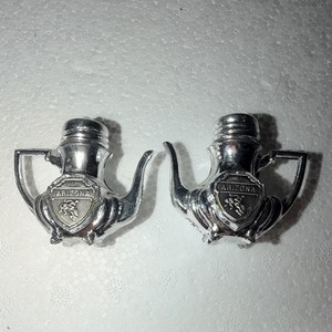 Arizona Souvenir Mini Metal Teapot Salt & Pepper Shakers Set of 2, Silver