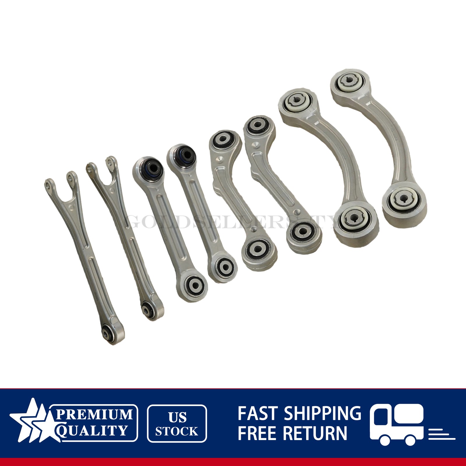 8PCS Rear Suspension Control Arm Set Fits Maserati Ghibli Quattroporte 14-16 US