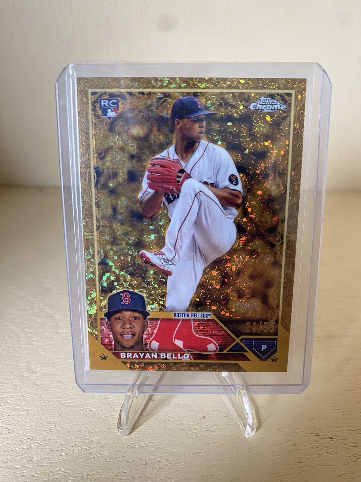 2023 Topps Chrome Gilded Brayan Bello Gold Mini Diamond #/50