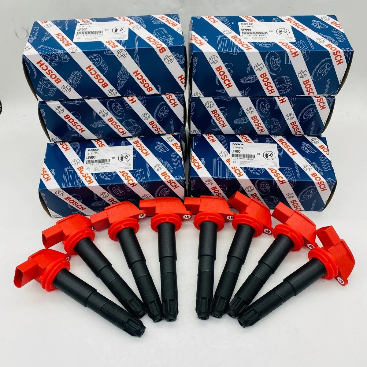 8x Bosch Ignition Coil For Porsche Cayenne Panamera 4.8L V8 Panamera 3.6L UF660