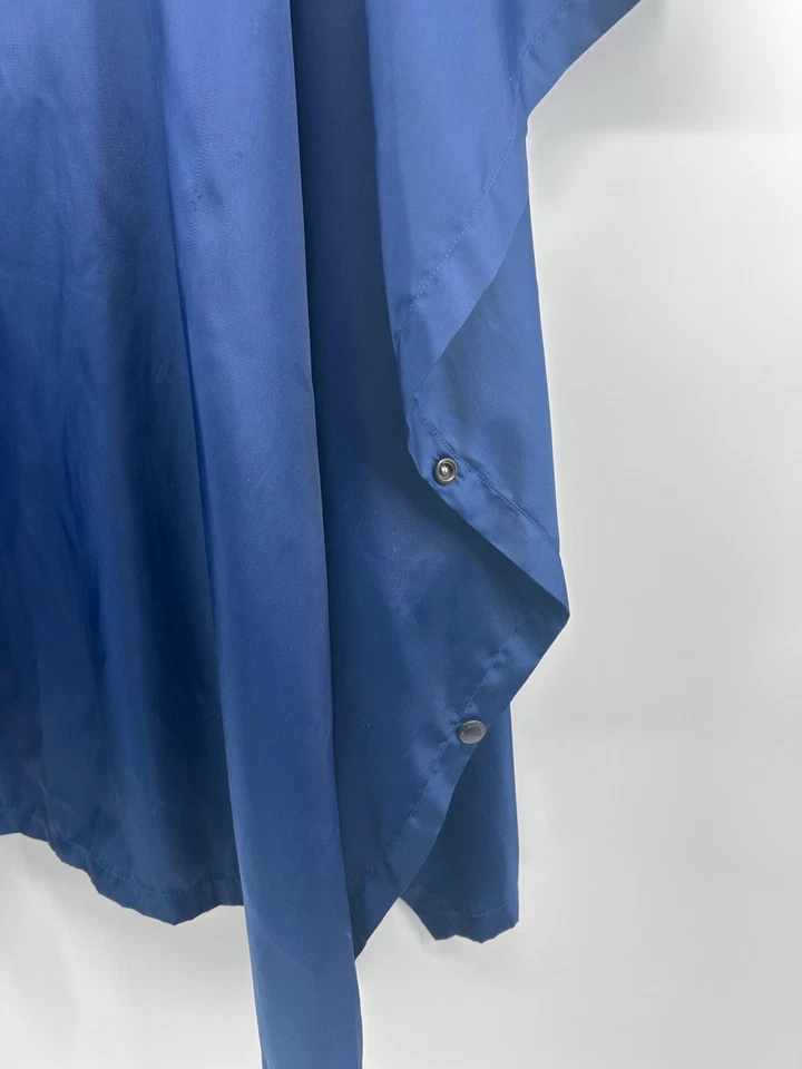 Винтажный LAUREN RALPH LAUREN темно-синий дождь пончо Slicker с капюшоном плащ куртка - Изображение 2 из 4