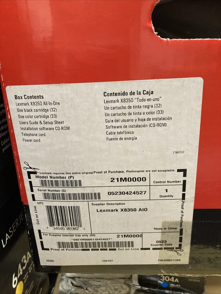 Lexmark X8350 Printer Office all in one Plus Photo - Image 4 of 4