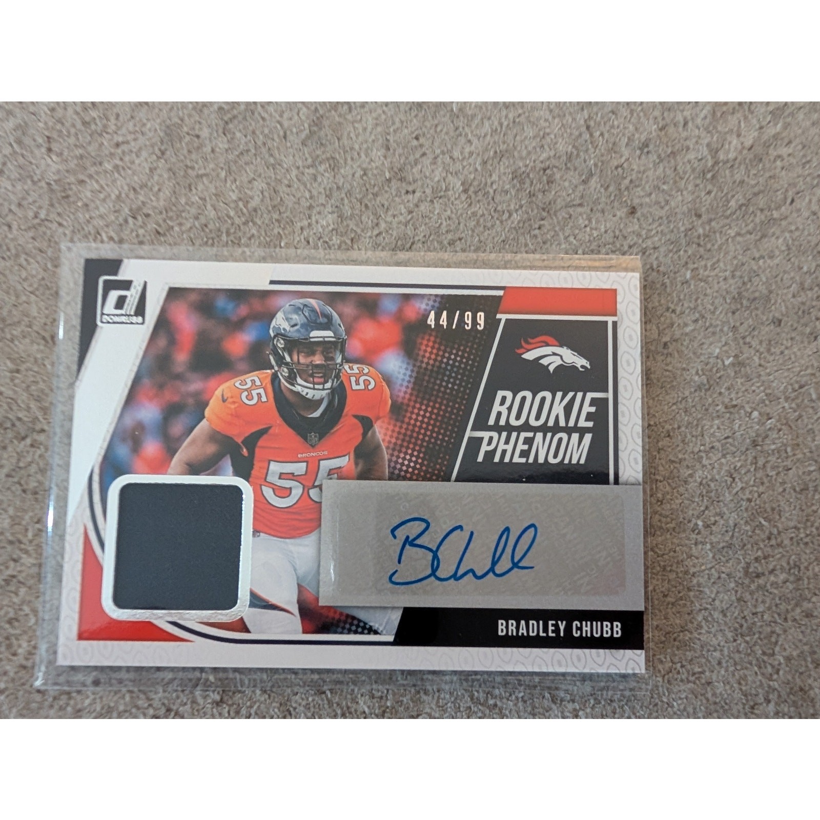 #19 Bradley Chubb 2018 Donruss - Rookie Phenom Jersey Autographs #/99