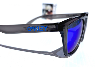 Oakley Frogskins Grey Smoke POLARIZED Galaxy Blue Mirror Lens