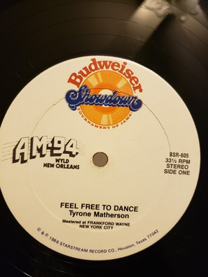 #ad Tyrone Matherson Feel Free To Dance 12quot; Budweiser Showdown Vocoder Funk HEAR $148.00