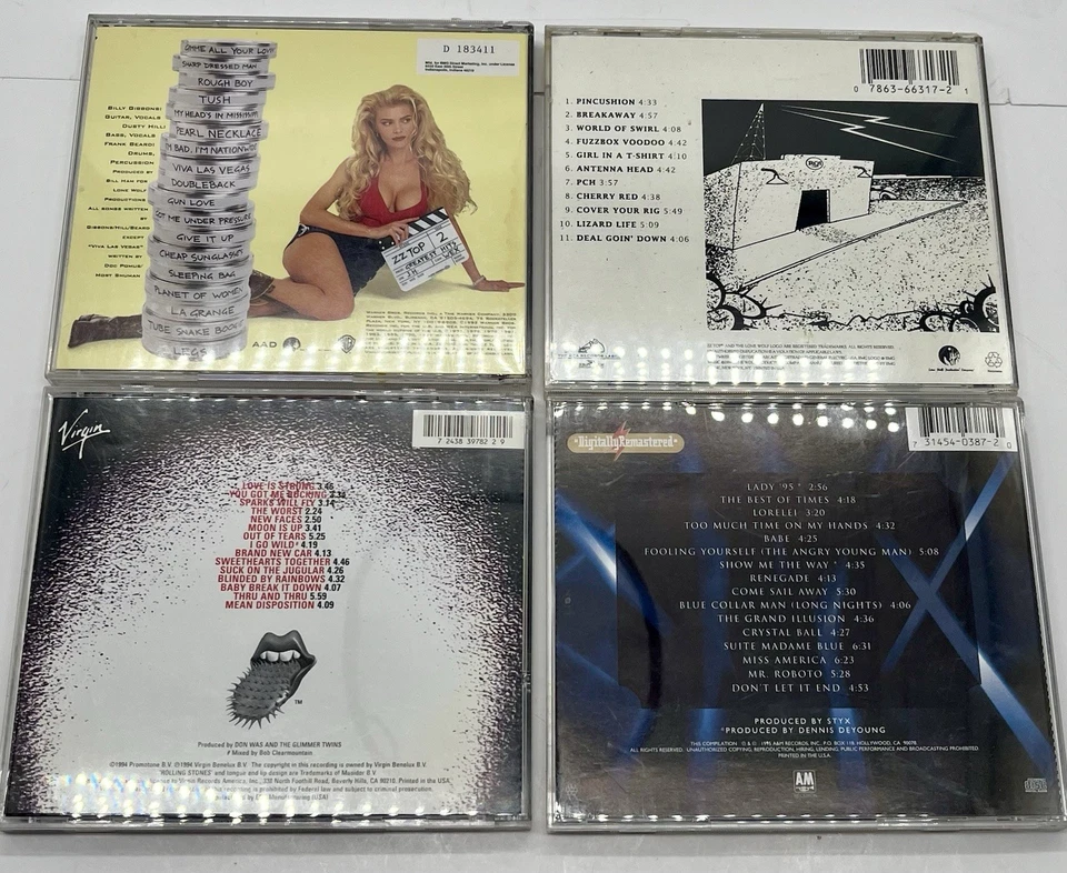 Lot Of 4 CDs Complete - ZZ Top, Styx, Rolling Stones - 70s 80’s Rock & Roll - Image 2 of 4