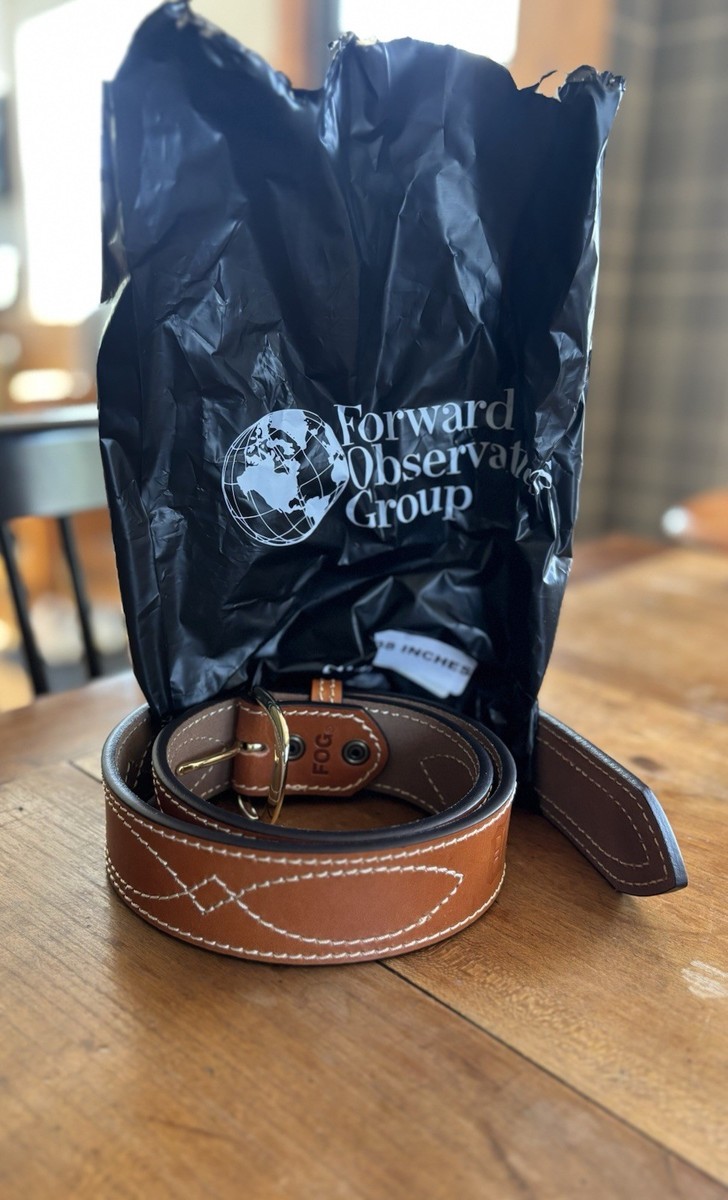 Authentic Forward Observations Group Leather Belt Size 38 (32-34