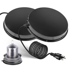 2PACK Chicken Water Heater for Winter  110Watt Heated Poultry Waterer Base,With T
