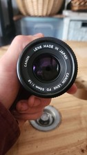 Canon FD 50mm f/1.8 manual focus prime lens, used, with caps