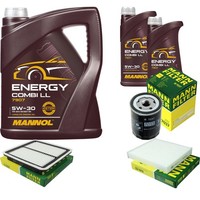 Inspektionspaket 7L Mannol Energy 5W-30 FüR Subaru Legacy V Station Wagon 2.0 D