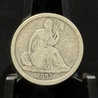1837 US Seated Liberty Dime 10C Silver Coin