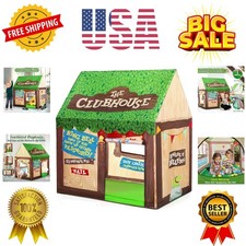 Kids Play Tent Indoor: Clubhouse Tent for Toddler with Roll-up Door  Windows...