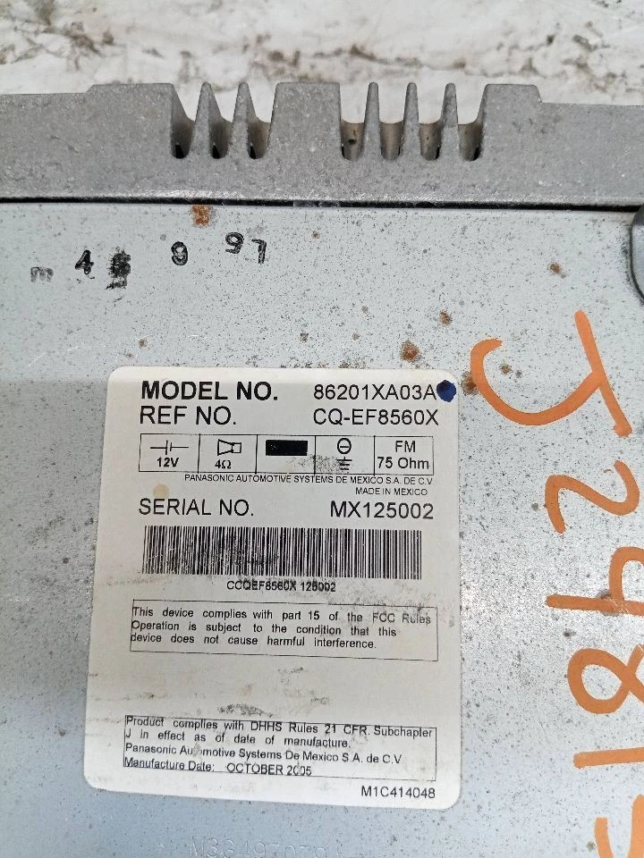 Audio Equipment Radio Front Receiver And Face Plate Fits 06 TRIBECA 227755 - Image 3 of 4