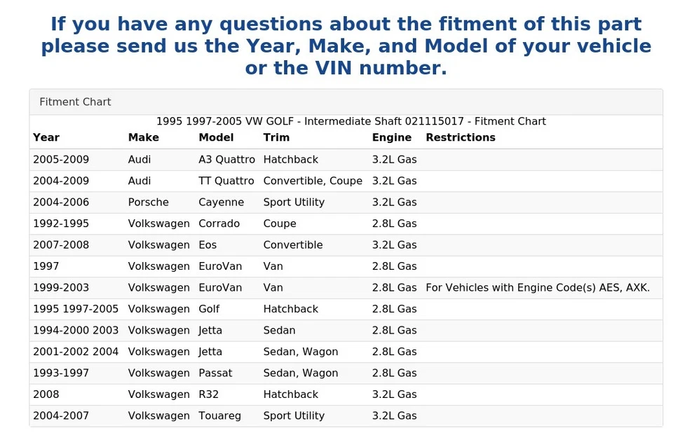1995 1997-2005 VW GOLF - промежуточный вал 021115017 - Изображение 4 из 4