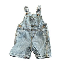 Oshkosh B  gosh Baby Shortalls 12 Months Snaps Overalls Denim